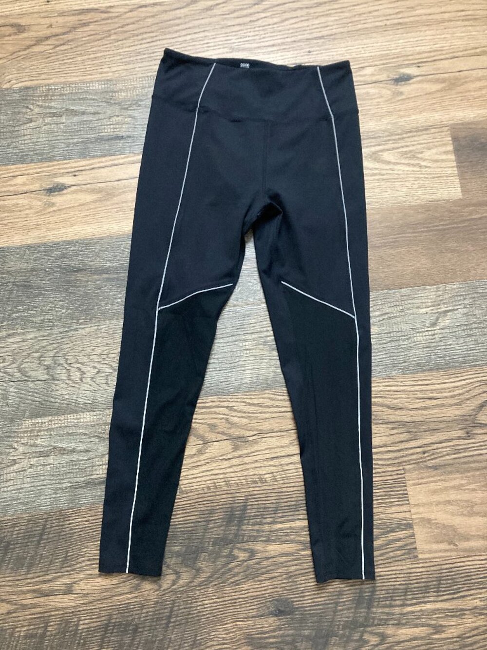 Good American Women’s High Rise Black Reflective Piping Leggings Size 4